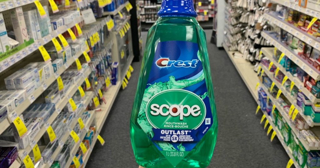 Scope mouthwash in aisle