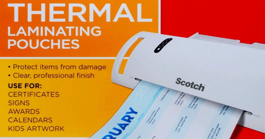 Thermal Laminating Pouches, a project being created out of a laminator with a list of ideas on what you can laminate beside it.