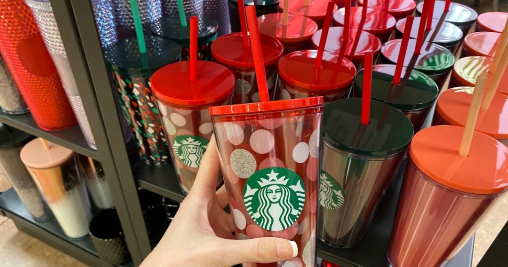Starbucks tumbler with straw
