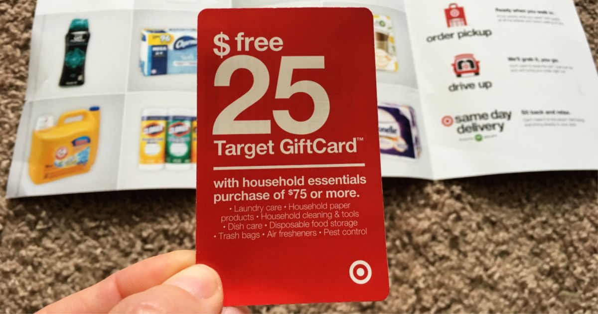Possible Free 25 Target Gift Card W 75 Household Purchase Coupon Check Your Mailbox Hip2save