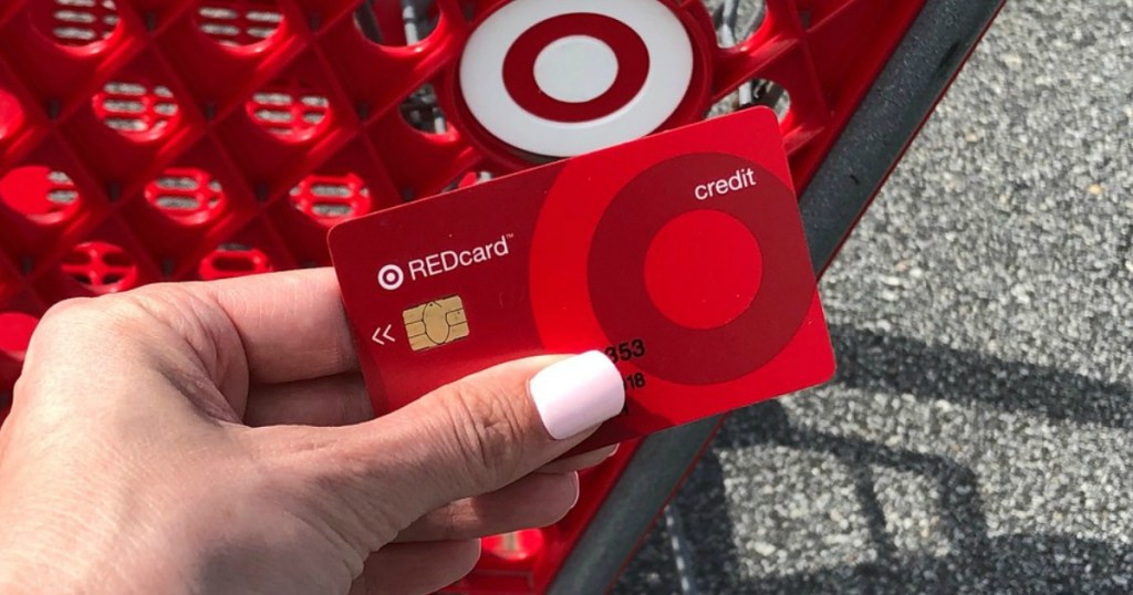 lady holding a Target redcard