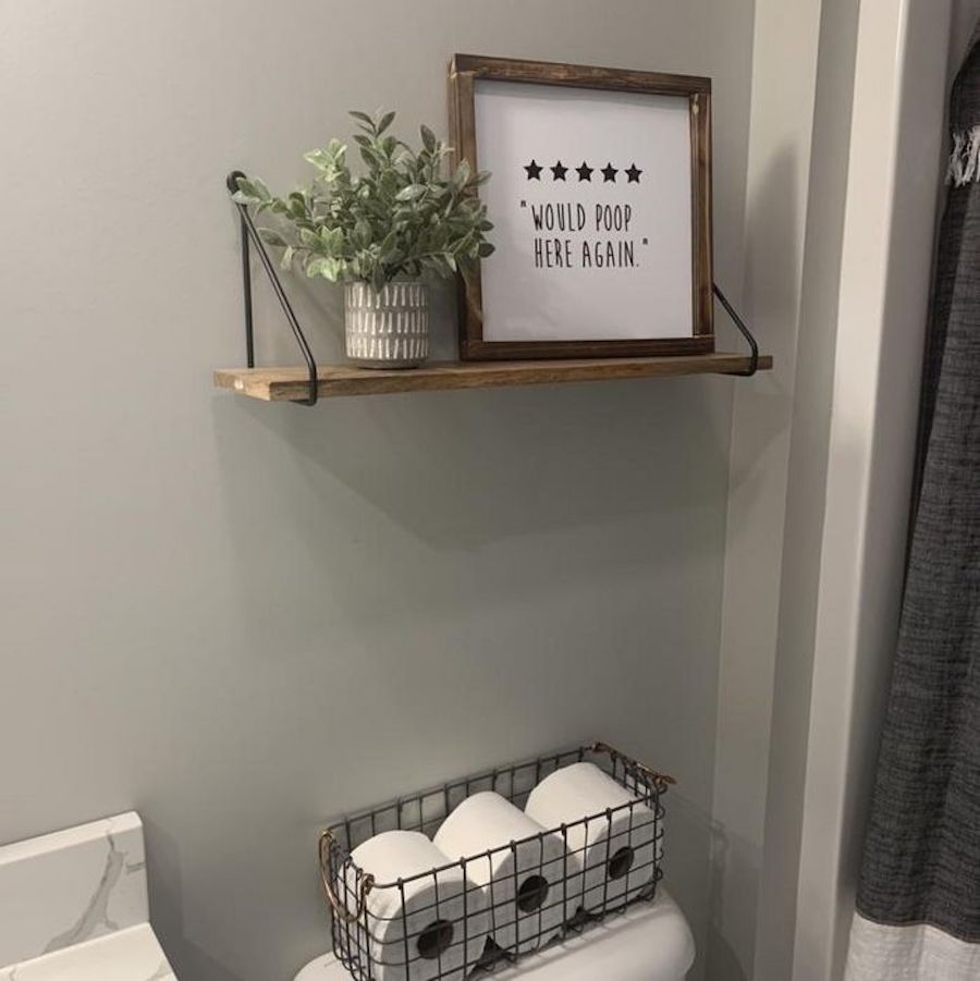 Target Wall Shelf in bathroom