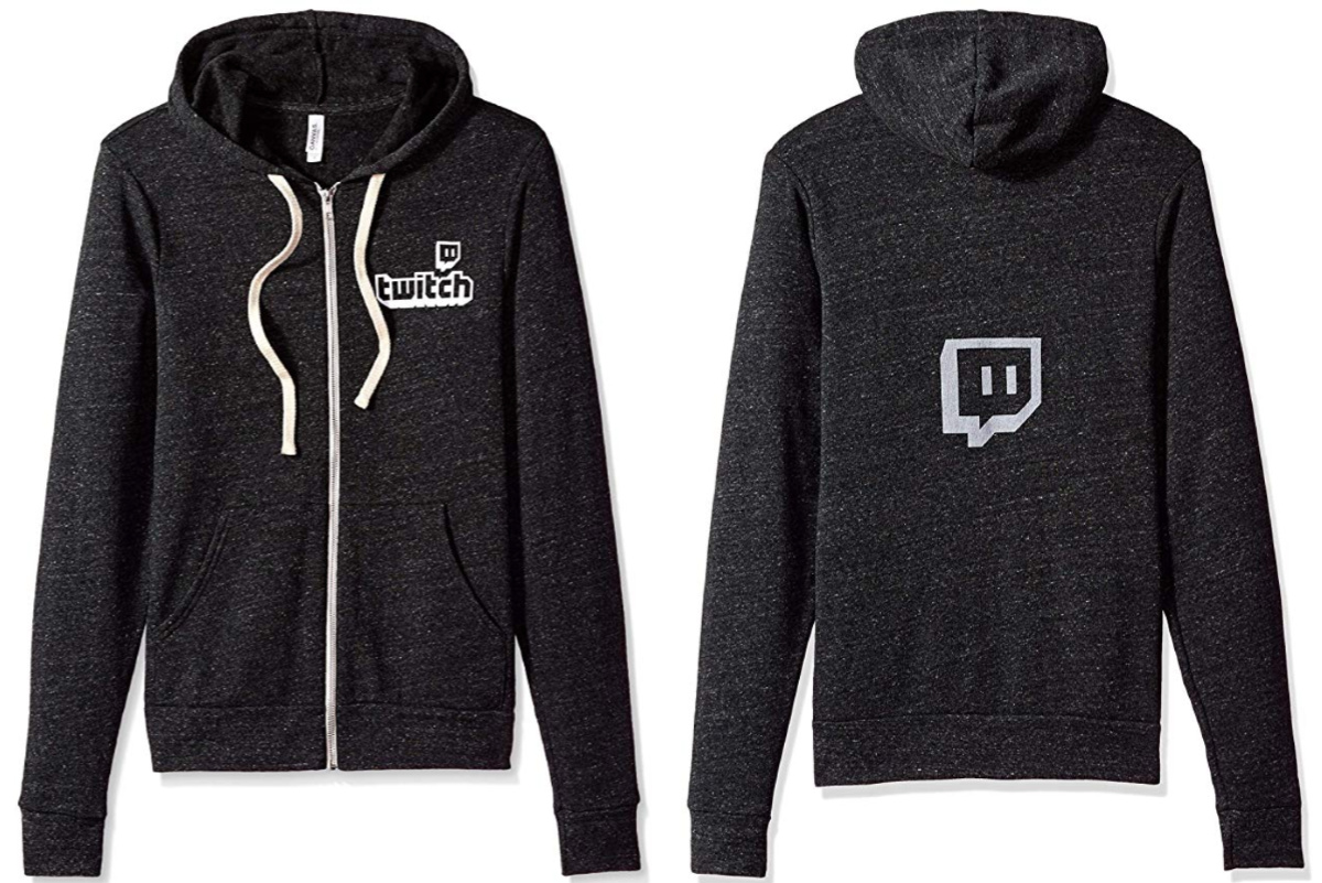 twitch logo unisex full zip hoodie