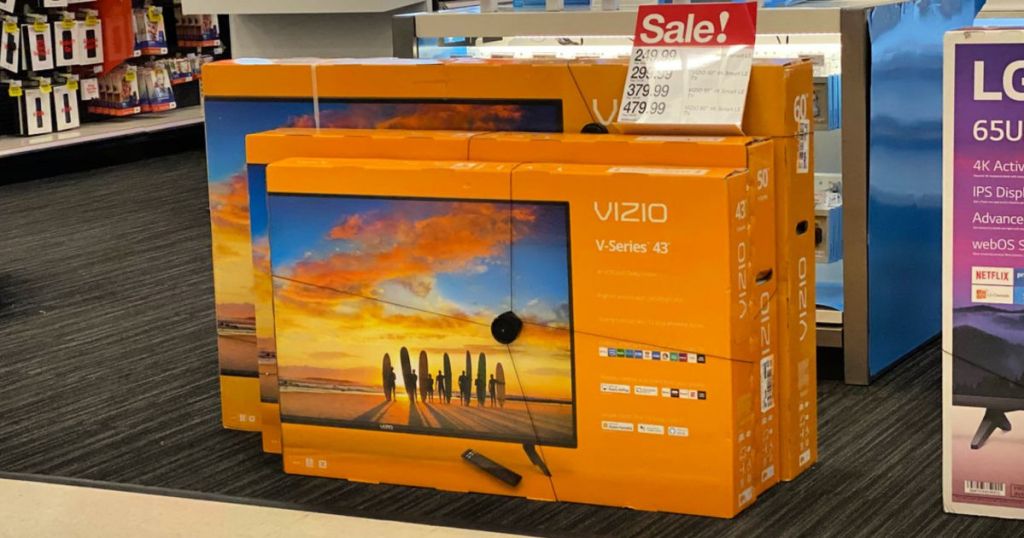 two Vizio TV Boxes at Target