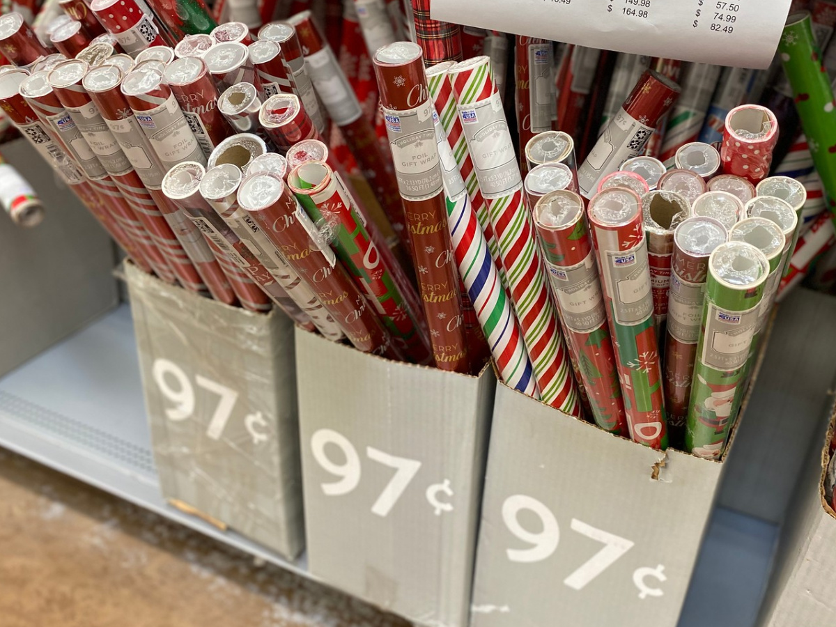 clearance holiday wrapping paper