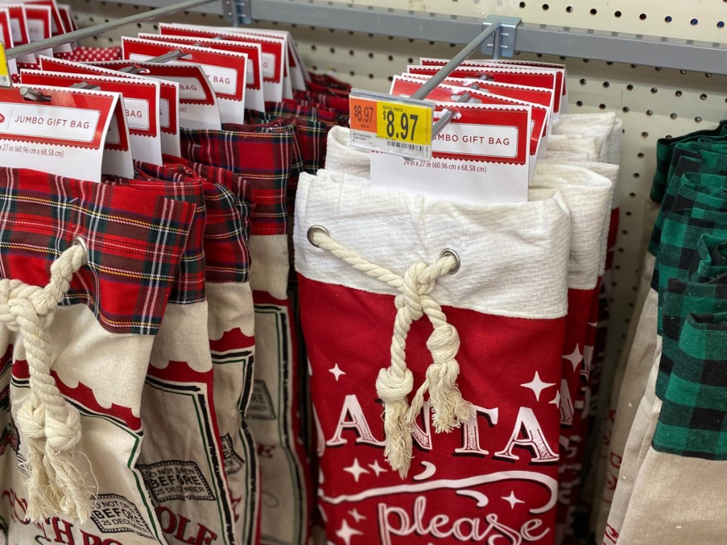 Holiday Time Jumbo Gift Bags at Walmart 