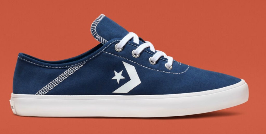 Women's converse sneaker in navy blue with white accents