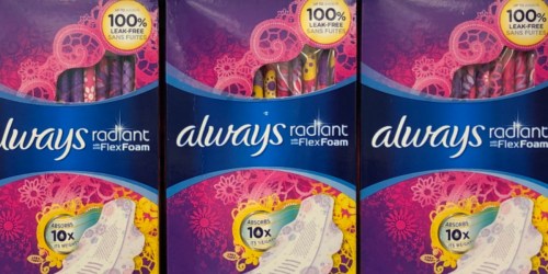 Always Radiant 78-Count Pads Only $10.32 at Amazon