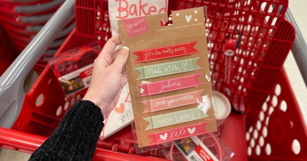 Valentine banner stickers at Target