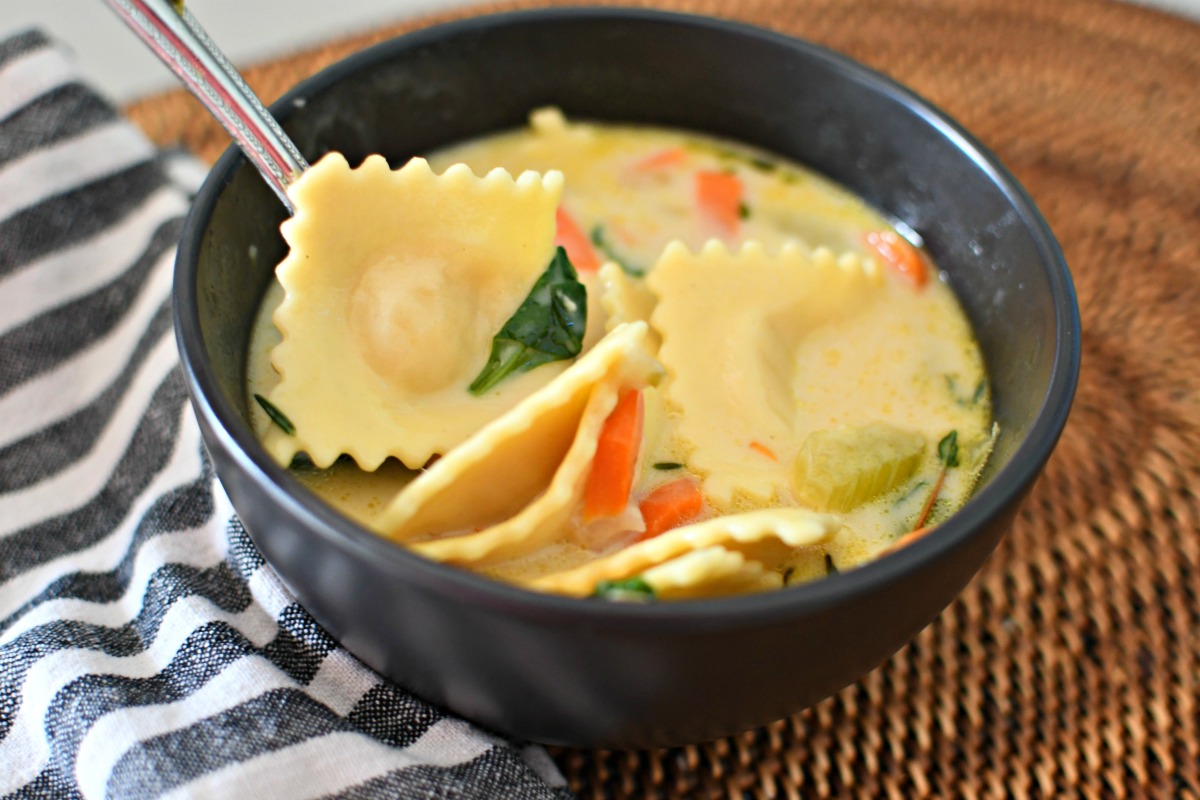 Creamy Cheese Ravioli Soup Recipe | Easy Weeknight Dinner Idea