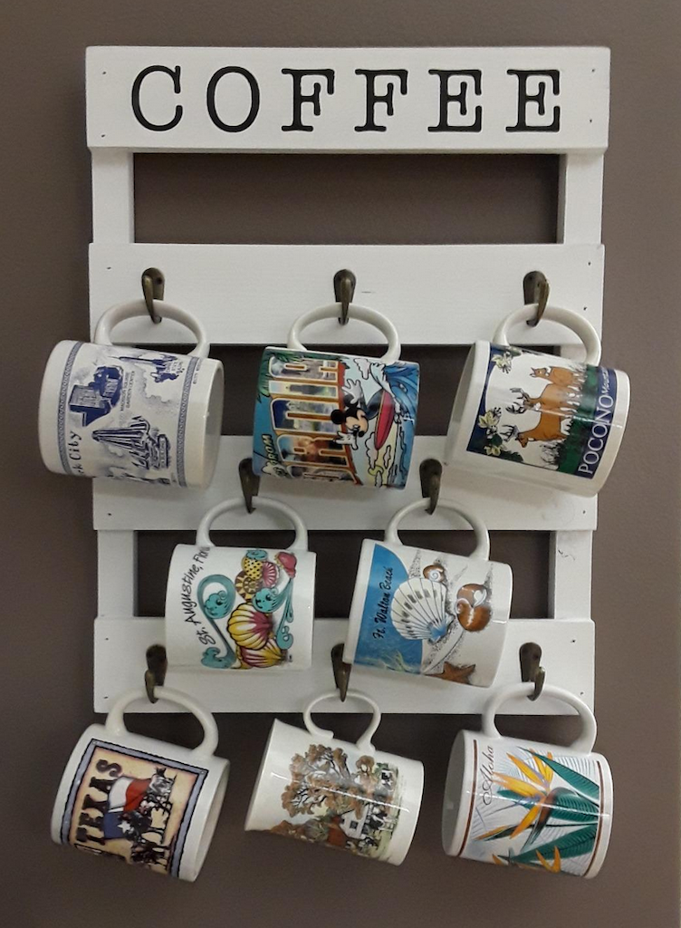 The Best Wall Mounted Coffee Mug Hanging Racks From - Coffee Mug Wall Holder