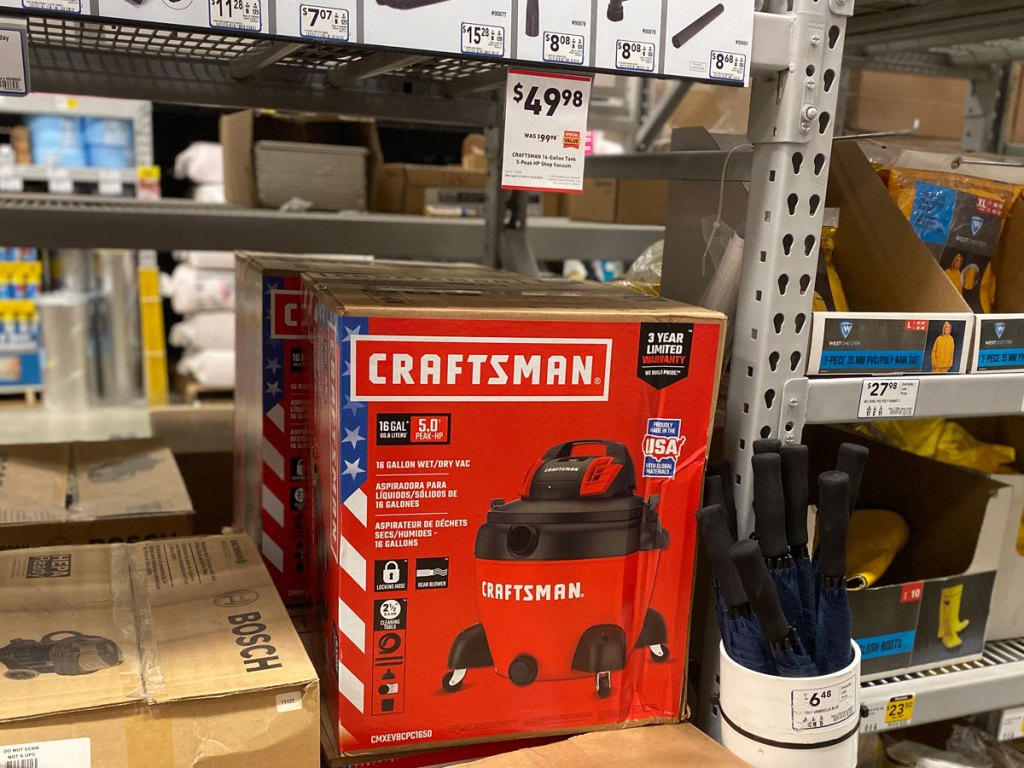 lowes craftsman 16 gallon shop vac
