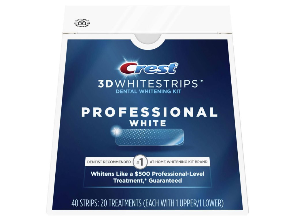Crest 3D Whitestrips Professional White Teeth Whitening Kit 20-ct stock image