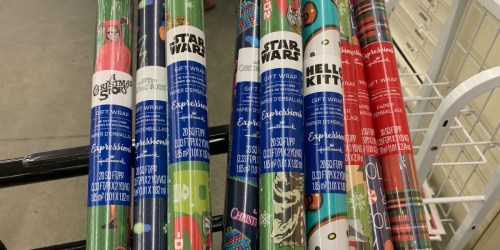 Hallmark Expressions Christmas Gift Wrap Just $1 at Dollar Tree | A Christmas Story, Elf, Star Wars & More