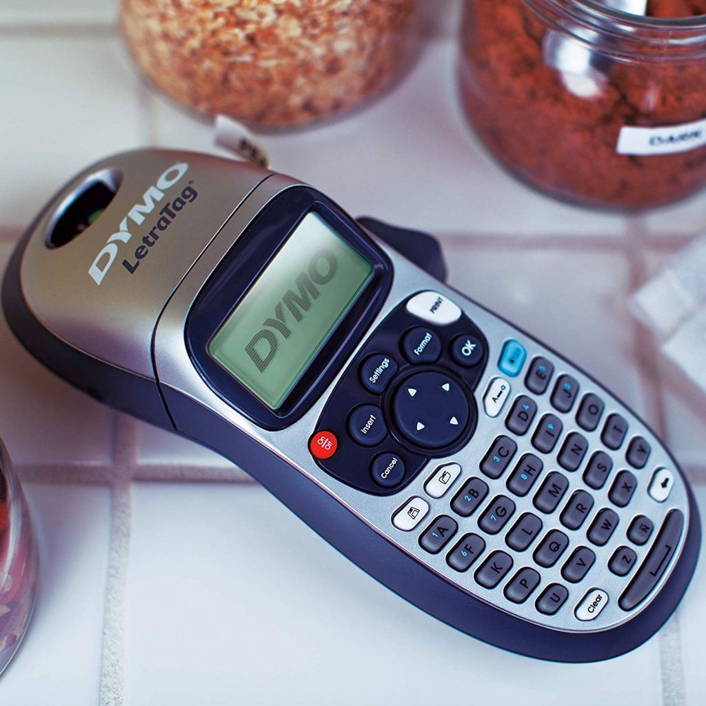 dymo letratag labelmaker on counter