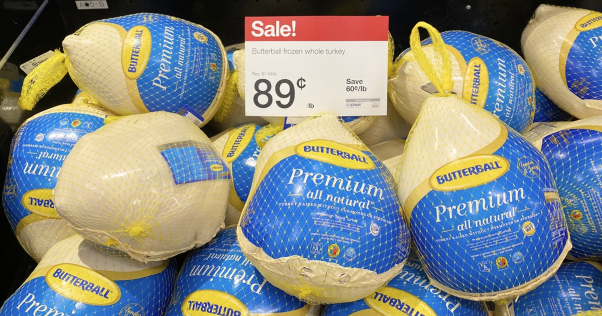 Over 65 Off Butterball Whole Frozen Turkeys at Target After Cash Back