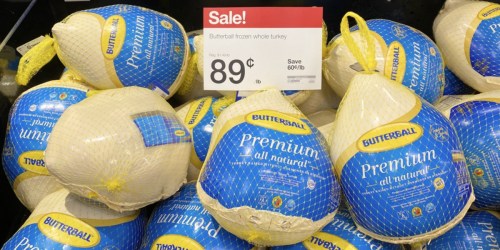 Over 65% Off Butterball Whole Frozen Turkeys at Target After Cash Back | Stock Up for Christmas