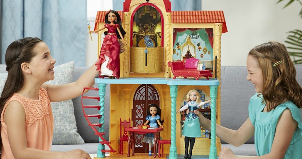 disney elena of avalor castle with kids playing