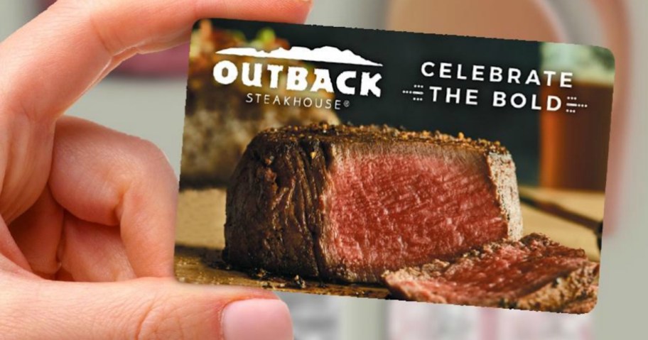 holding outback gift card