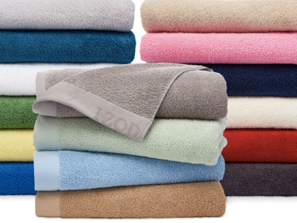 stack of IZOD Classic Egyptian Cotton Bath Towels