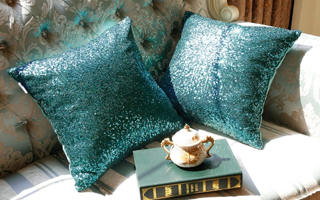 kevin textile sequin throw pillows