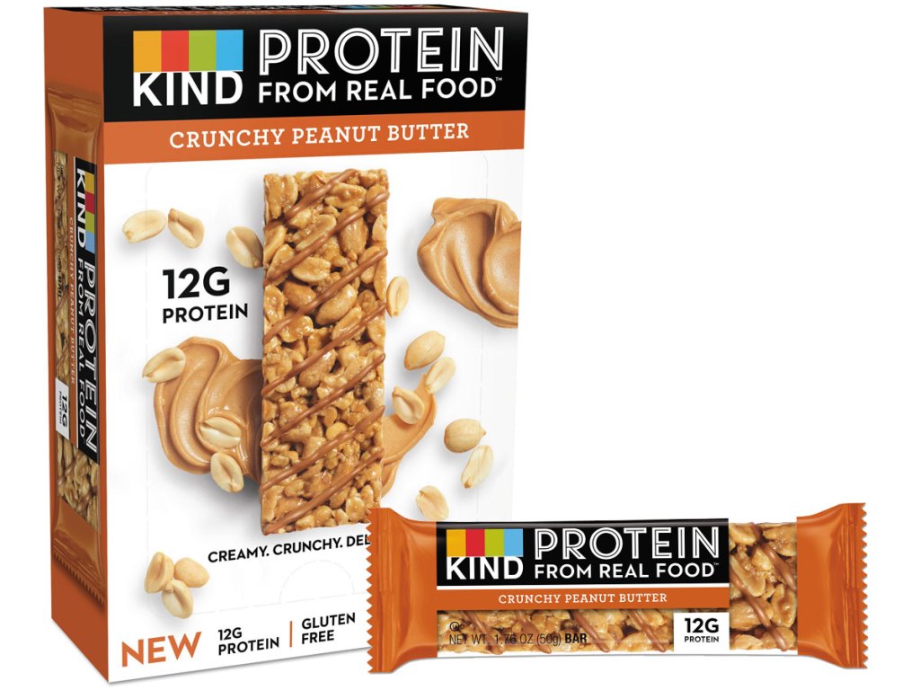 stock image of KIND Gluten Free Protein Bars Crunchy Peanut Butter 12ct