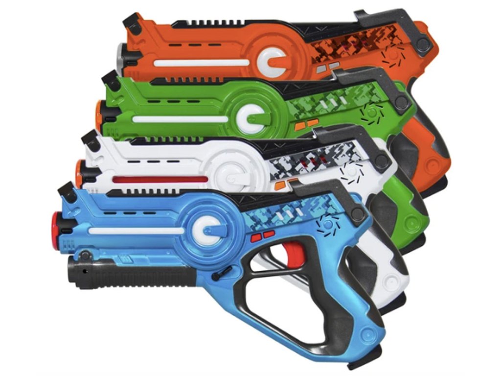 Set of 4 Infrared Laser Tag Blasters for Kids & Adults w/ 4 Settings