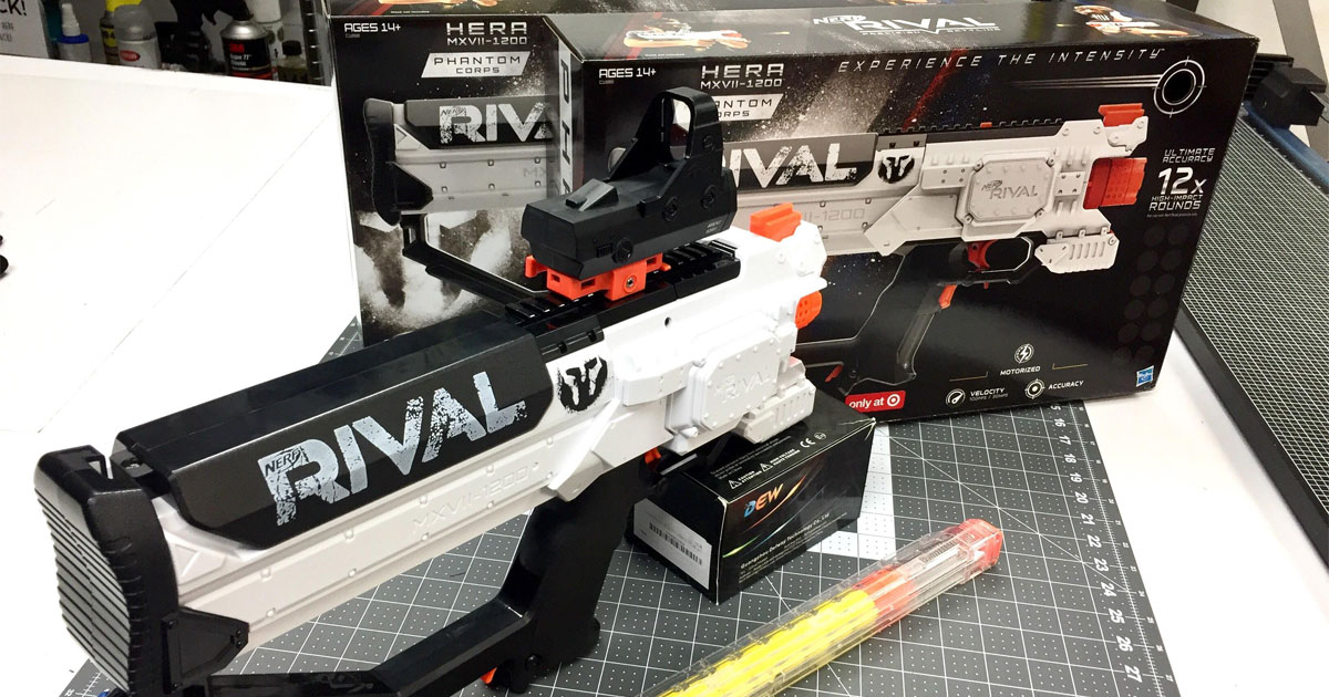 Nerf Rival Hera gun on a table