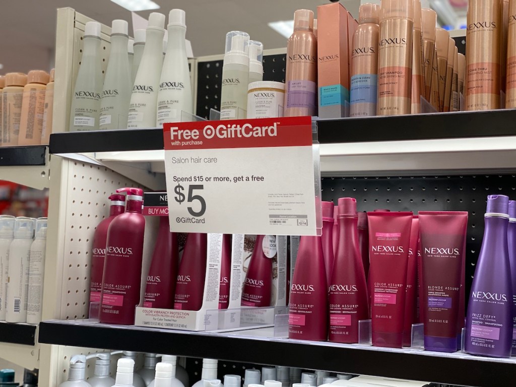 nexxus hair care on Target shelf