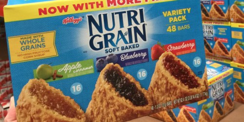 Kellogg’s Nutri-Grain 48-Count Variety Pack Only $7.87 Shipped at Amazon (Just 16¢ Per Bar)