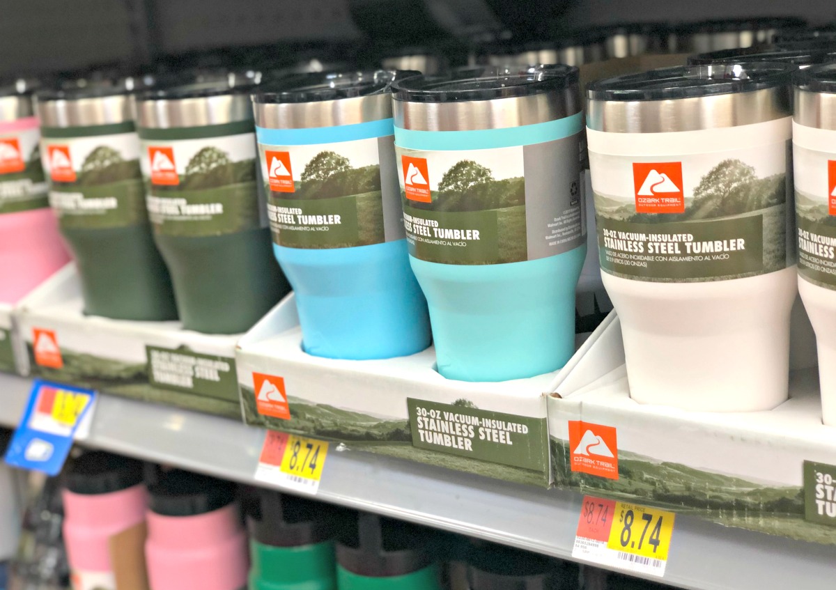 tow of ozark trail tumblers in store aisle