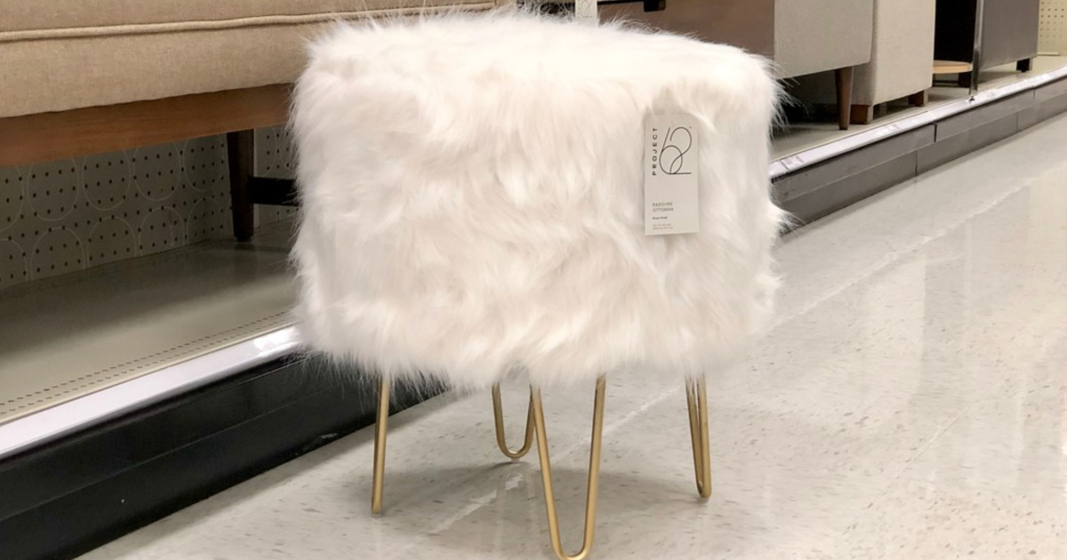 white fluffy chair target