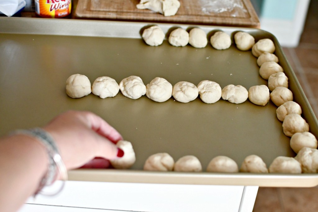 rolling pizza dough for dippers
