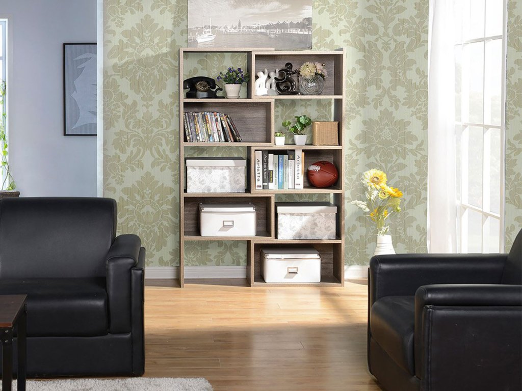 Homestar Flexible and Expandable Shelving Console in a living room