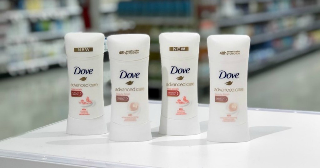 deodorant on display in a store