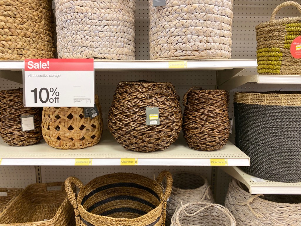 wicker decorative storage baskets