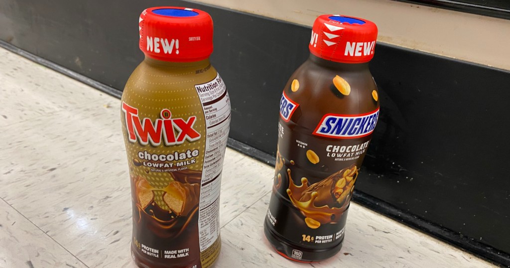 Twix and Snickers chocolate milk