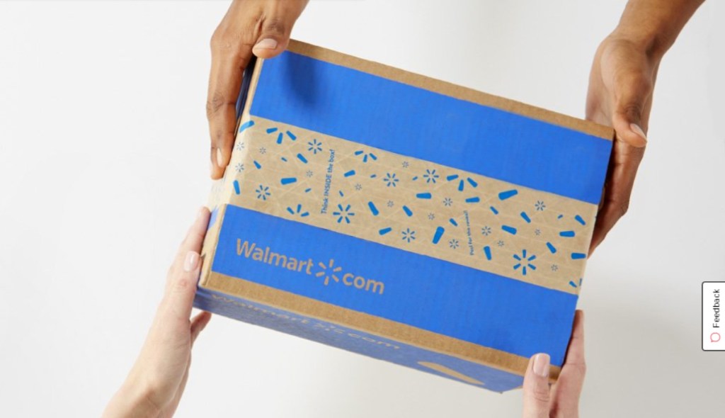 Walmart package changing hands