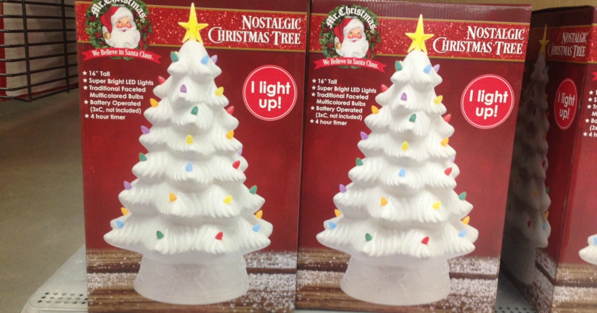 Mr. Christmas Ceramic PreLit 16″ Tree Just 19 on Hip2Save