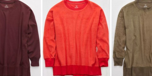 Aerie Oversized Coziest Sweatshirt Just $14.98 (Regularly $50) + 70% Off Bralettes