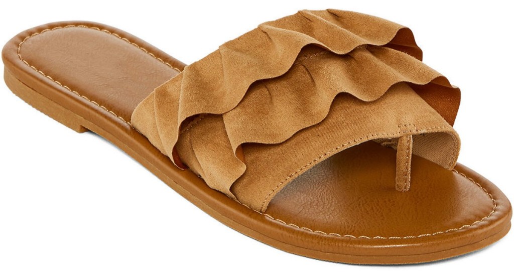 Women's brown slide sandal
