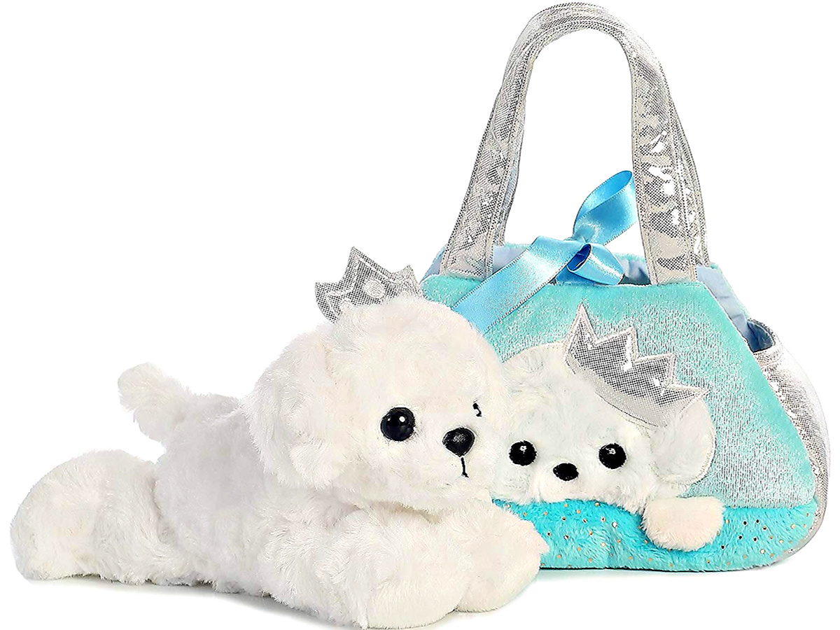 aurora world fancy pals plush princess kitten purse pet carrier