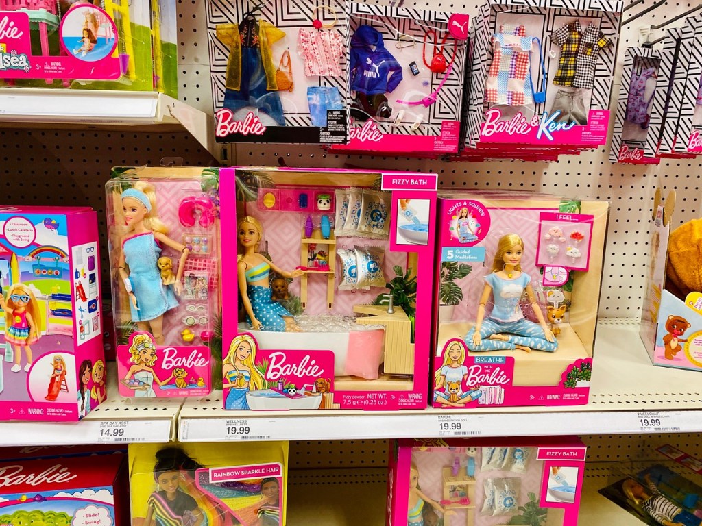 Barbie Dolls on Target Shelf