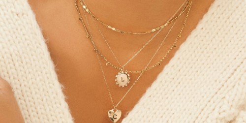 BaubleBar Initial Heart Pendant Necklace Just $12 (Regularly $36) + More
