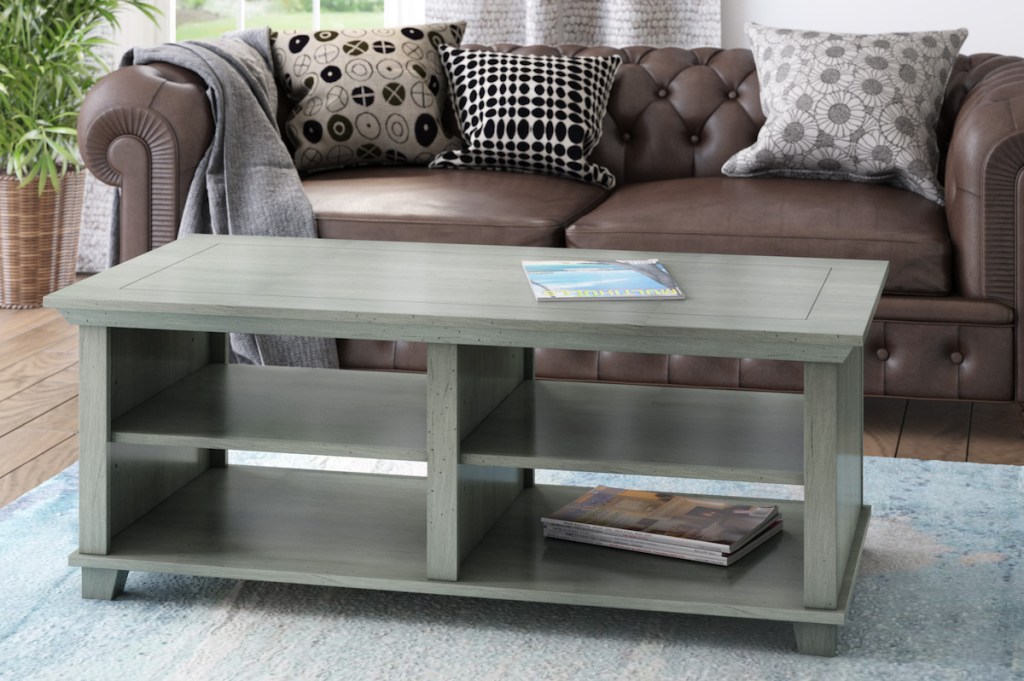 Better Homes and Gardens Millington Coffee Table next to couch