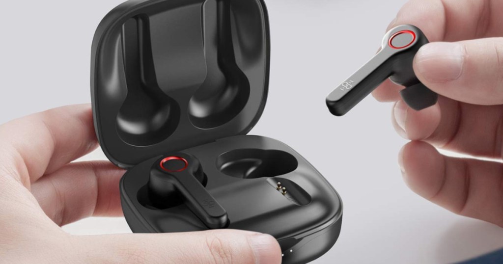 Hand holding Boltune Wireless Earbuds
