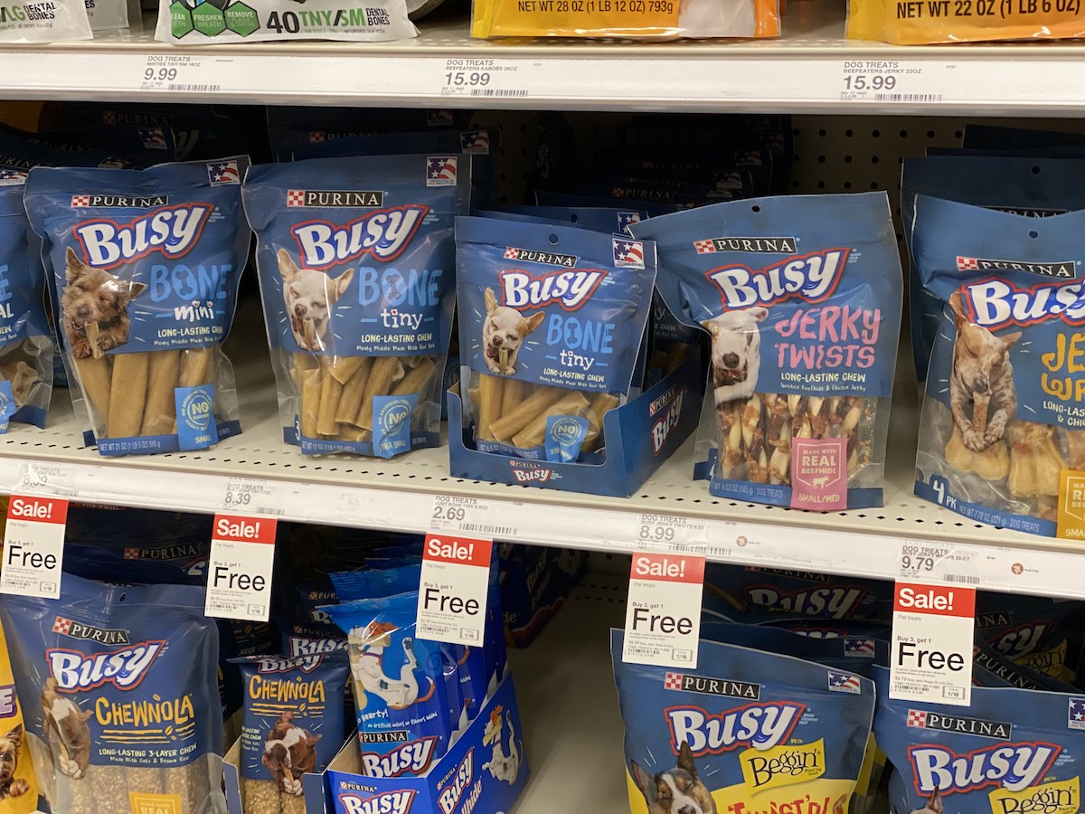Busy Bone Bags on Target shelf