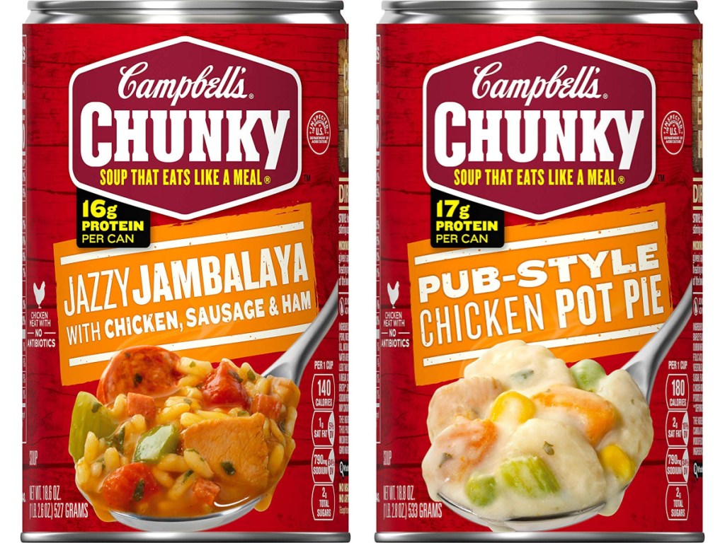 Campbell’s Chunky Jazzy Jambalaya and Pub Style Chicken Pot Pie