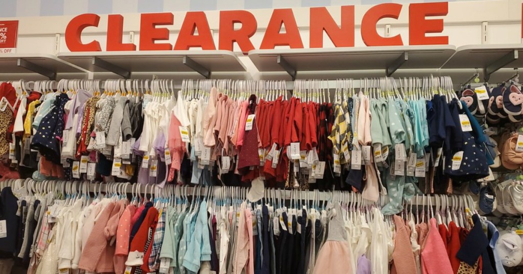 Clearance Carter's Apparel on the racks at Carter's store