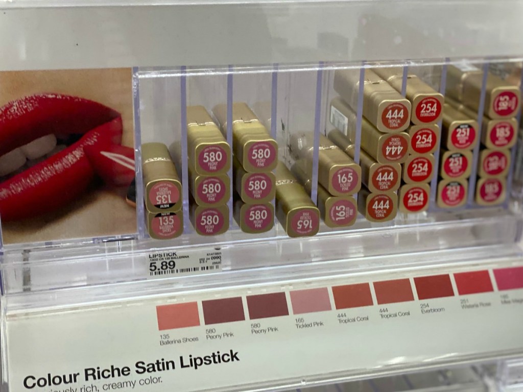 L'Oreal Lipstick on display in-store